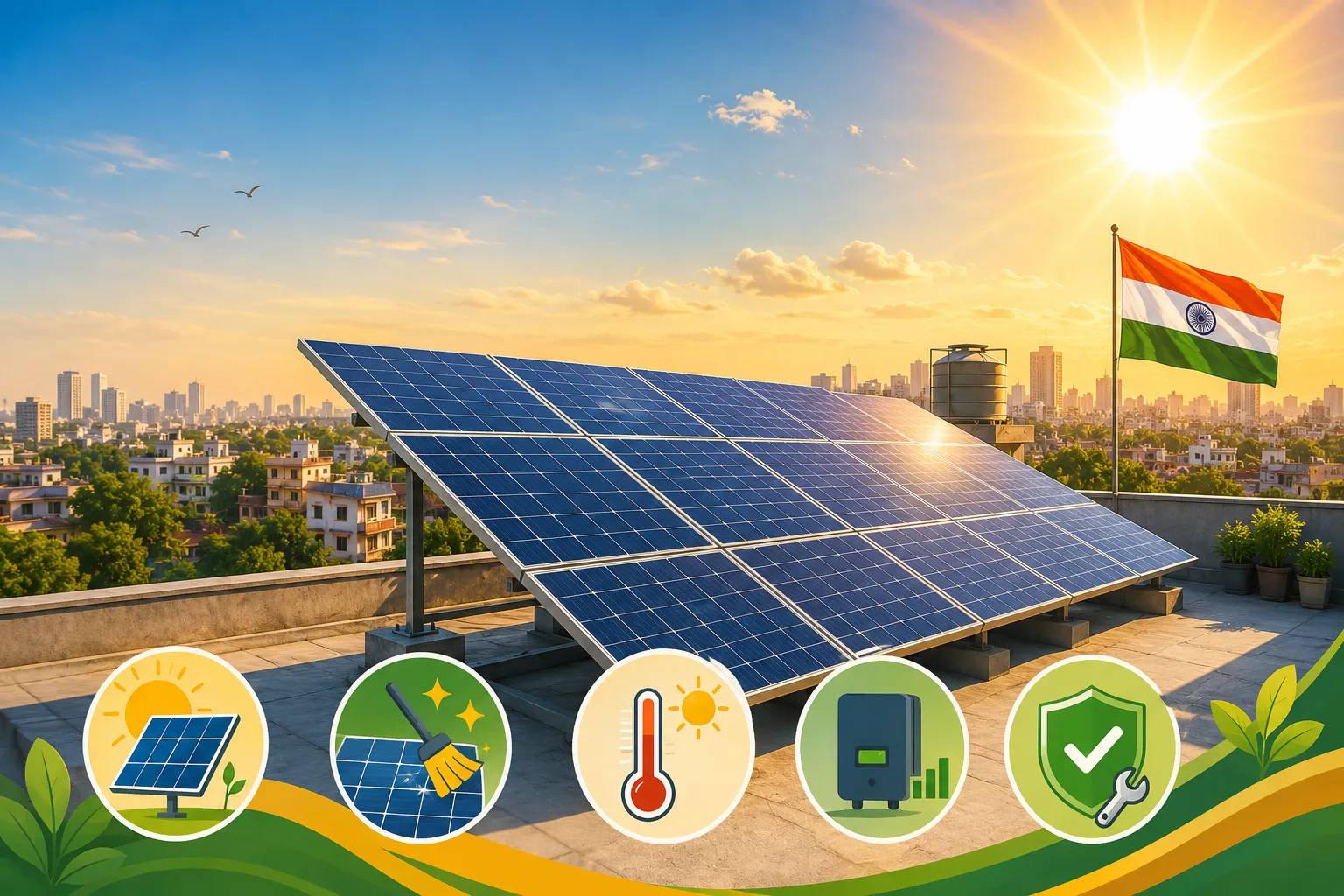 How to Maximise Your Rooftop Solar Output in Indian Summer